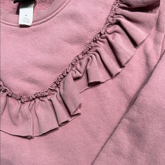 Tea Collection Lavender Ruffle Sweatshirt - Picture 3 of 3